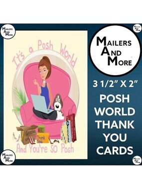 100 Posh World Thank You Cards, Note Card